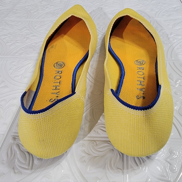 Rothy's Sunshine Yellow The Point Ballet Flats Women's Size 9.5 - Picture 3 of 16